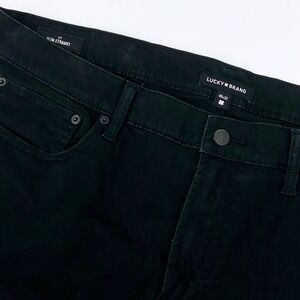 Lucky Brand Jeans Mens 40x32 Black 121 Slim Straight Jeans Casual Biker Goth